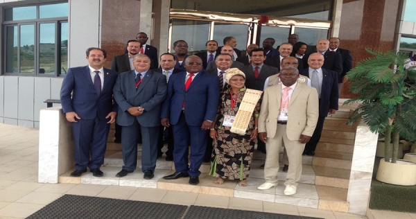 Photo de famille en compagnie de monsieur le ministre des sports et de l’éducation physique du Congo