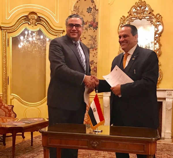 Ambassador Ihab Badawi, Egypt&#039;s ambassador in France sponsorship of AASC – NxtVn partnership contract signing