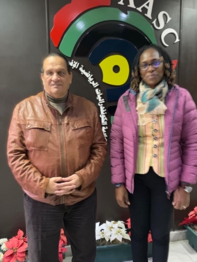 Copy of Ahmed Nasser, as a President of the African Triathlon Union, meeting Ms. Bikpogoum Annik, the Burkinabe Triathlon President